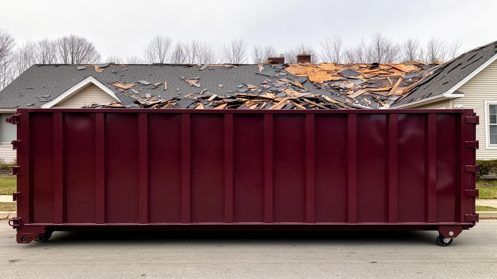 Roll-off dumpster from White Lake Dumpster Rental in Reading, PA